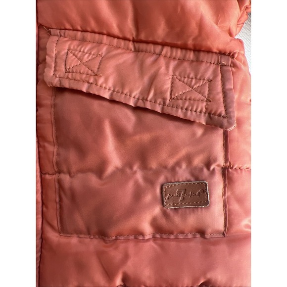 7 For All Mankind Toddler Orange Jacket Hood Faux Fur Sz 18 Months Warm NEW NWT - Picture 7 of 11